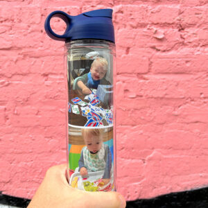 custom water bottle photo collage template