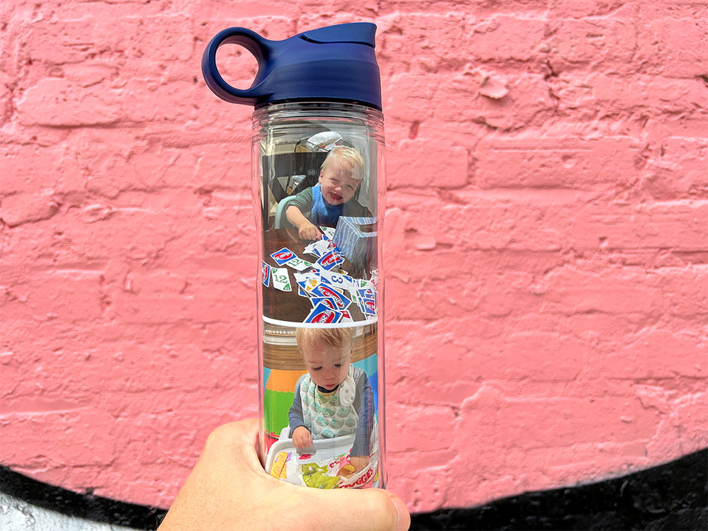 custom water bottle photo collage template