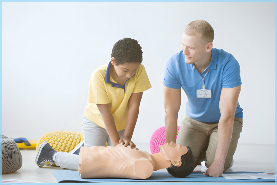 Guiding a child through essential first aid and CPR techniques