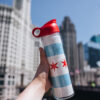 chicago flag custom water bottle