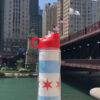 chicago flag custom water bottle