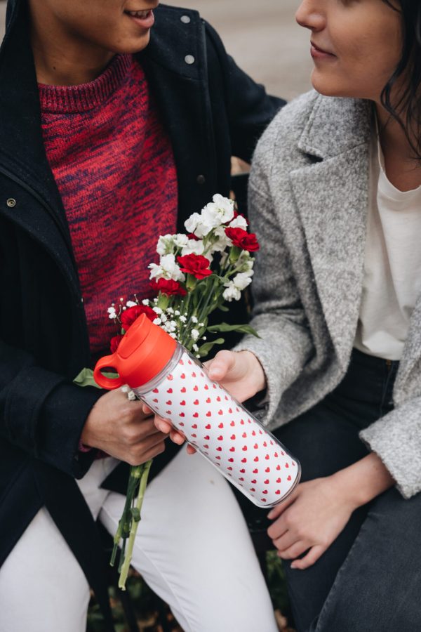 Custom Water Bottle With Hearts