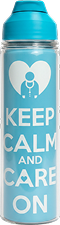 Keep Calm and Care On Water Bottle