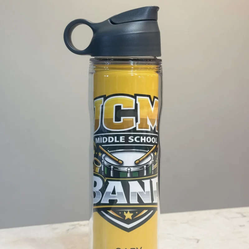 JCM Middle School Band Fundraiser team water bottles