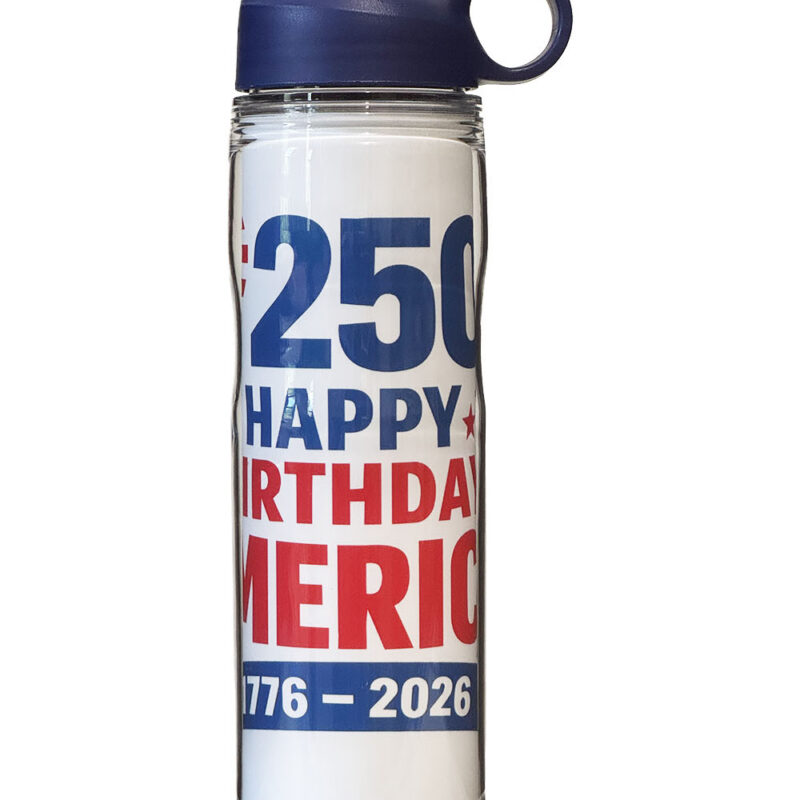 Happy birthday america custom water bottle