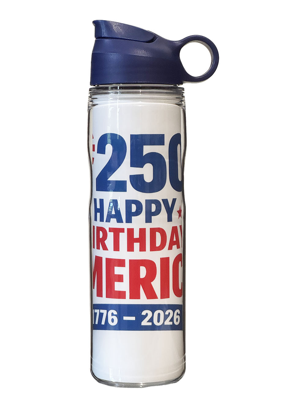 Happy birthday america custom water bottle
