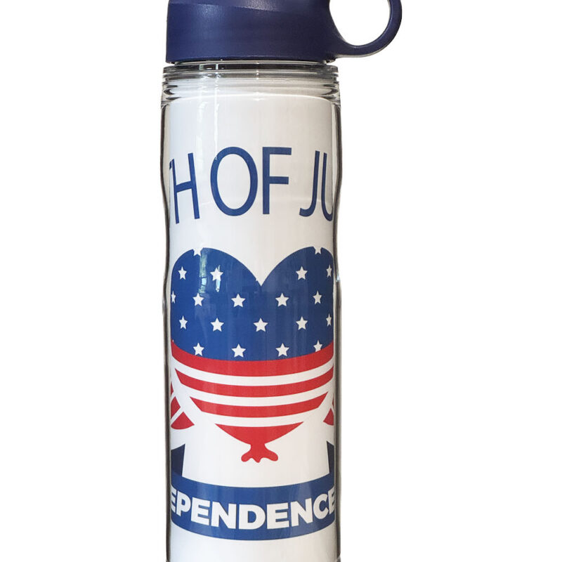 4th of july custom water bottle