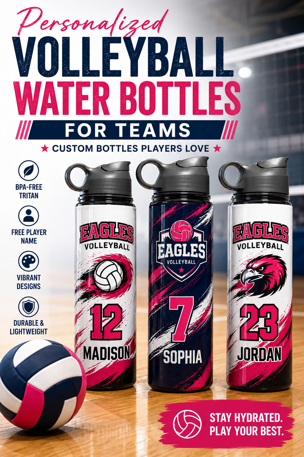 Volleyball Water Bottles